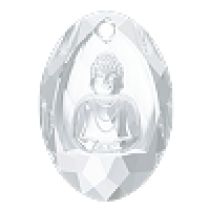 Swarovski® crystal (6871)faceted Buddha pendant 28x19.8mm  Crystal
