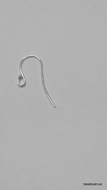 Sterling Silver Sheppard ear Hook W/Ball 1.5x0.7x 20mm(wholesale pack)