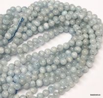 Aquamarine Beads Round -6.5mm-39cms.Strand
