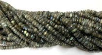 Labrodorite Handcrafted Heishi Beads -6-9mm -40cms. Strand
