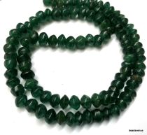 Green Aventurine Button Beads - 4.5 - 7mm- 40 cms. Strand