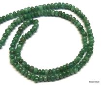 Emerald Plain Handcrafted rondelles 3.6 - 5.8 mm- 40 cms. Str.