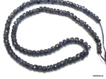 Blue Sapphire Faceted Rondelles 4.4-6.7x 2.4 - 5.2 mm- 40 Cms. Strand