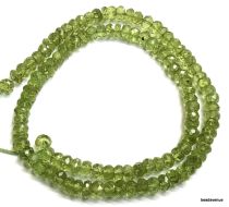 Peridot faceted Rondelles  4-5.5mm x 2.7-3.2mm