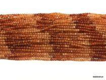 Carnelian Round Shaded Beads 2.5- 3mm - 40 cms Strand