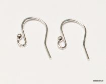 Sterling Silver Sheppard Ear Hook W/Ball 2.00 x 0.8 x 17 mm 