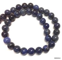 Dumortierite Beads Round 10mm- 40 cms. Strand