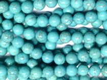 Turquoise Magnesite (Stablised/Dyed) Beads Round - 12mm - 40 cms Strand