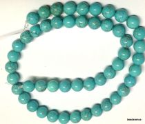 Turquoise Magnesite(Stablised/Dyed) Beads Round - 4mm - 40 cms Strand