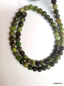 Chrysoprase Green Beads Roung -6mm- 40 Cms. Strand