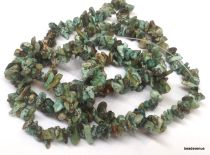 African Turquoise 3-5mm Chips - 90 cms Strand 