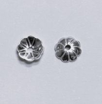 Sterling Silver Flower Bead Cap 8.5 mm w/1.2mm hole