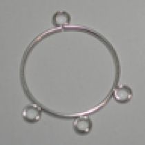  Earring drop(r) silver plated (pack of 4pcs.)