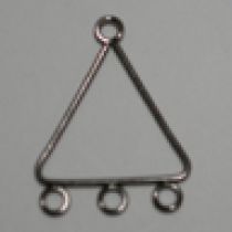  Earring drop(triangle)black nickel plated(pack of 4pcs.)