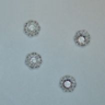  Bead cap 4m silver plated(pack of 50 pcs.)