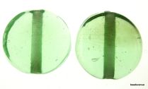 Glass Disc Beads 10x 3mm- Light Green