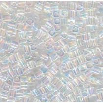 Miyuki Transparent Rainbow Clear Cubes- 4x4x4mm-20 Gms.