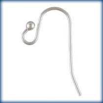 Sterling Silver Petite Ball End(1.5x14 x 9mm) Ear Wire (Wholesale Pack)