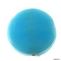 Glass Disc Beads 10x 3mm- Turquoise Opaque