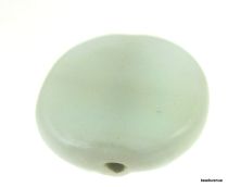 Glass Disc Beads 10x 3mm- White Opaque