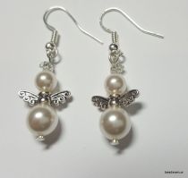 Christmas Earring Swarovski Pearls Kit-White