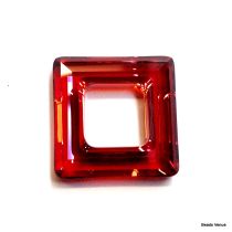  Cosmic Squares (4439) - 20 mm Crystal Red Magma