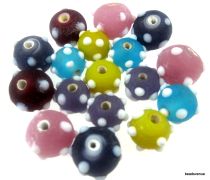 Polka Dot Glass Beads Mix