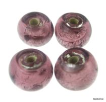  Foil Beads Round -6mm-Lilac