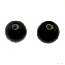 Glass Beads Round-6mm Black