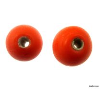 Glass Beads Round- 8mm- Orange Opaque