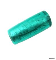 Foil Beads Tubes 21x9mm - Teal