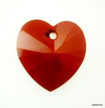 Swarovski  Heart(6228) Pendant- 10mm- Crystal Red Magma