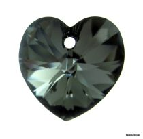 Swarovski  Heart(6228) Pendant- 14mm- Crystal Silvernight