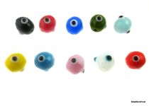 Evil Eye (Turkish)Glass Beads Mix Round- 8mm