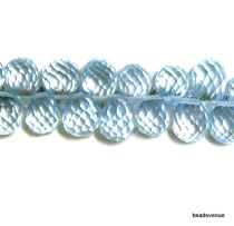 Swiss Blue Topaz Faceted Briolette Beads 7-8 x 4-5mm