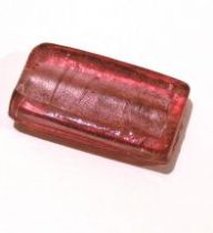  Foil Beads Rectangle 35x20mm-Pink Colour