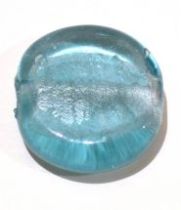  Foil Beads Disc 25mm-Aqua Blue