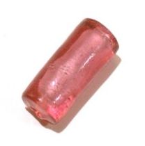  Foil Beads Tubes 25x11mm  Pink