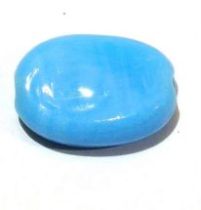  Glass Twisted Flat Ovals 19x14x7mm-Blue (opaque)