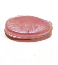  Glass Flat Ovals 19x10x6mm-Pink(opaque)