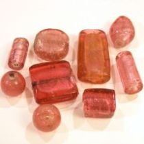  Foil Beads Mix -Pink