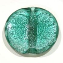  FOIL BEADS DISC- 35MM-Teal