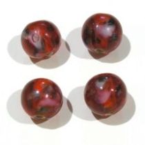  Lampwork Glass Beads Round-8m-Red