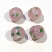  Lampwork Glass Beads Round-6m-Pink