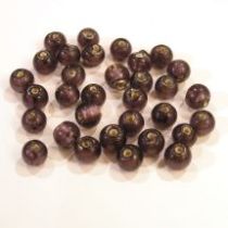  Foil Beads Round -6mm-Purple