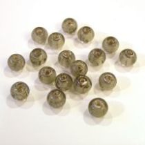  Foil Beads Round -6mm-Smoky