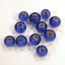  Foil Beads R-8mm-Sapphire