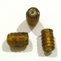  FOIL BEADS SPIRAL Tube- 13mm Amber
