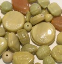 Glass Beads Opaque Mix- Lt. Cream/Topaz