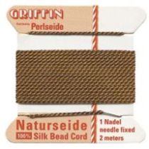 Griffin Natural Silk Bead Cord-Brown (No. 7 )